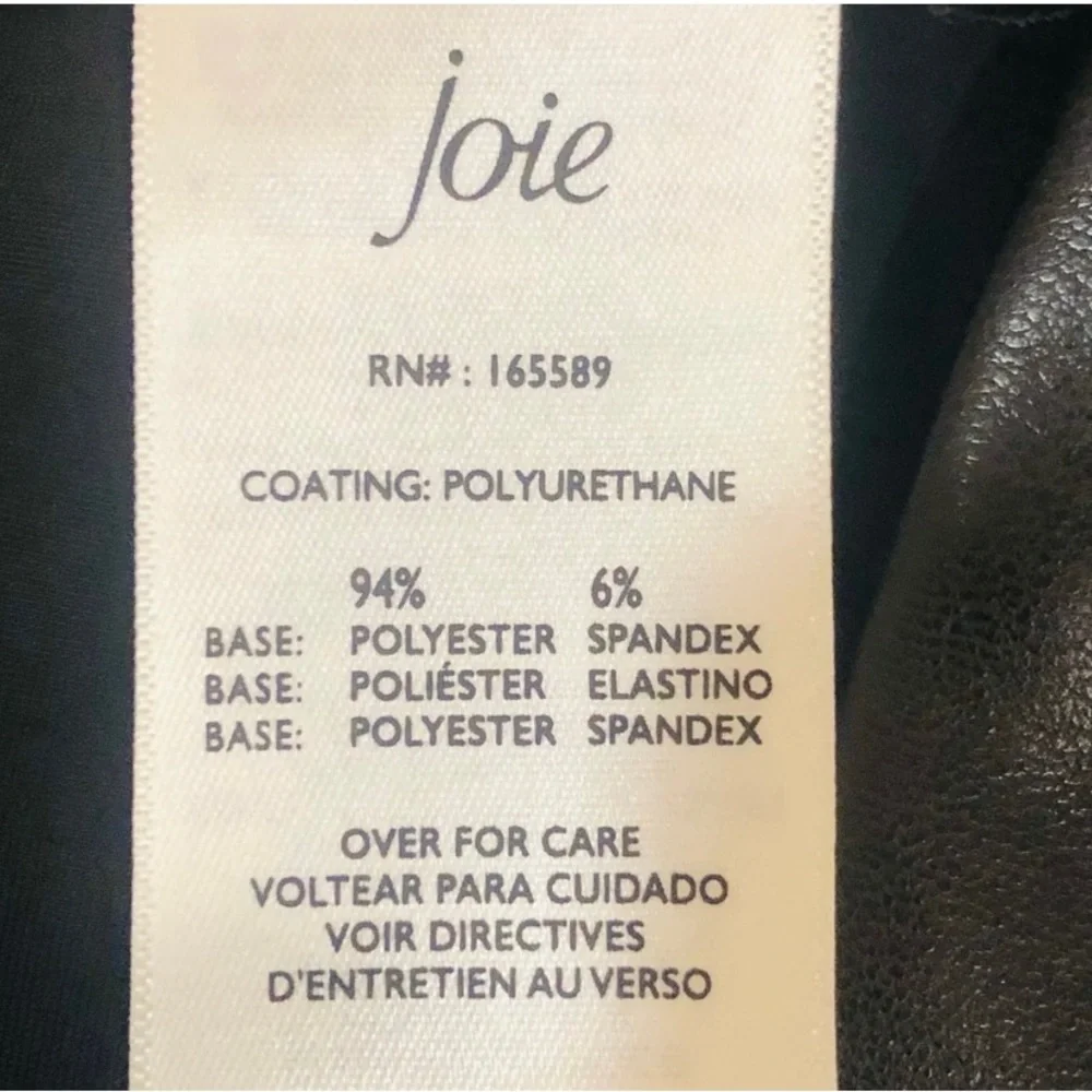 NWT Joie Black Faux Leather Legging, Contemporary fit, Sz. Medium. - Picture 4 of 8